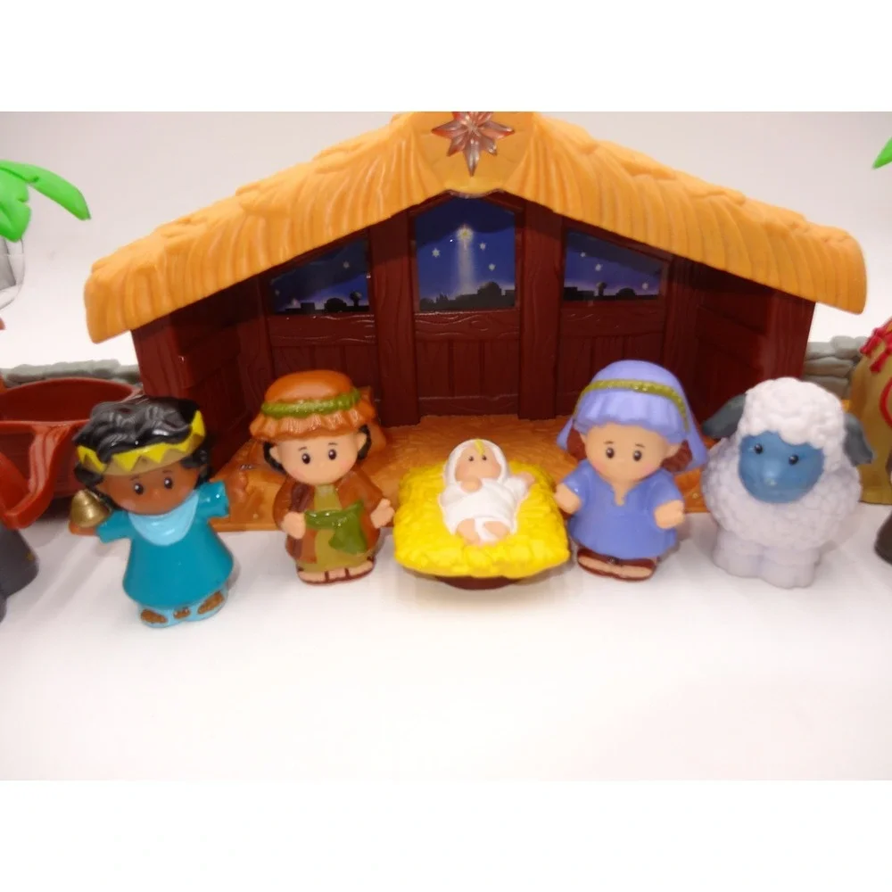 Fisher Price Nativity Set Little People Christmas Story Lights Sounds Works